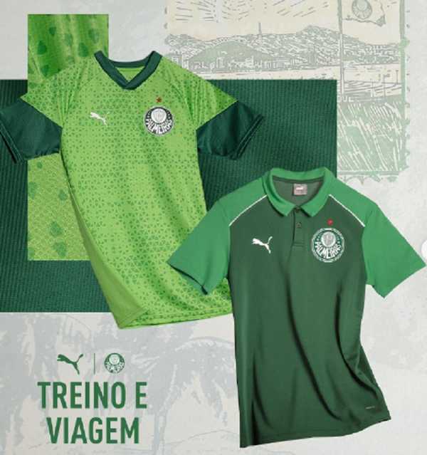 palmeiras-e-puma-lancam-nova-colecao-de-uniformes-de-treino-e-viagem-para-temporada-2024-–-globo