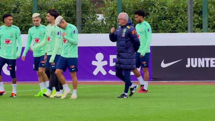 dorival-comanda-primeiro-treino-com-selecao-completa-e-adota-sigilo-antes-de-estreia-–-globo